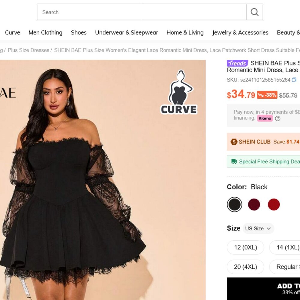 WOMENS SIZE 2XL SHEIN BAE FORMAL MINI DRESS